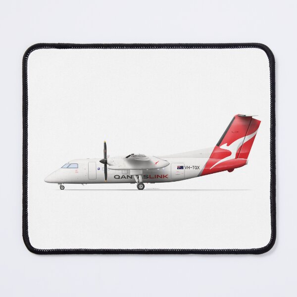 Item preview, DHC DASH 8 202 VH-TQX QANTASLINK 2023 designed and sold by Grubby Fingers Aircraft Illustration.