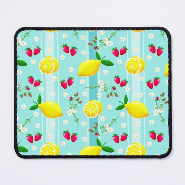Item preview, Juicy Lemons and Strawberries, Floral pattern designed and sold by Lone Jensen.