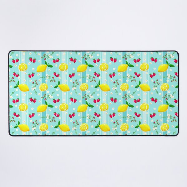 Item preview, Juicy Lemons and Strawberries, Floral pattern designed and sold by Lone Jensen.