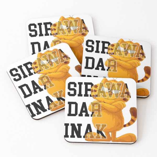 Item preview, Funny Orange Cat Sirwa Dar Inak Varsity Style Humorous Design designed and sold by DesignArtist.ia.