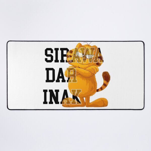 Item preview, Funny Orange Cat Sirwa Dar Inak Varsity Style Humorous Design designed and sold by DesignArtist.ia.