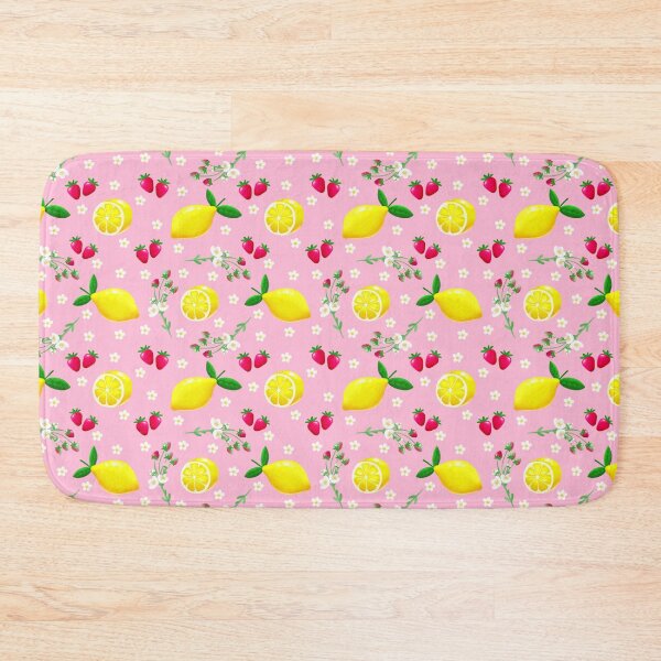 Item preview, Juicy Lemons and Strawberries, Floral pattern designed and sold by Lone Jensen.