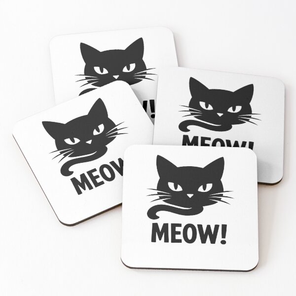 Item preview, Spooky Black Cat "MEOW!" Glow Eyes Silhouette designed and sold by Owcomm.