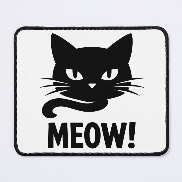 Item preview, Spooky Black Cat "MEOW!" Glow Eyes Silhouette designed and sold by Owcomm.
