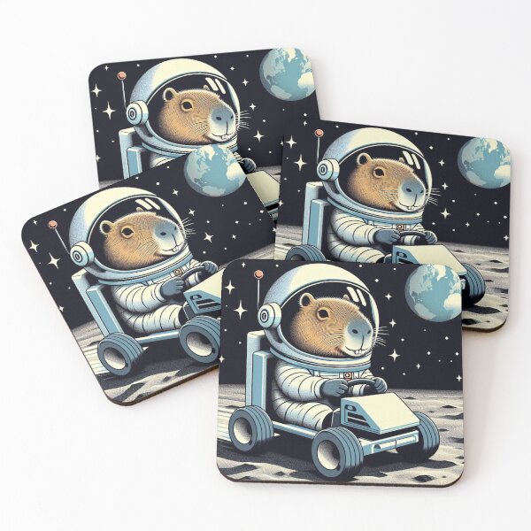 Item preview, Whimsical Capybara in Space – Cosmic Humor designed and sold by Dogandesighn.