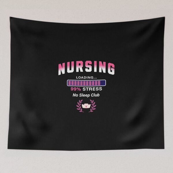 Item preview, Nursing Student Loading 99% Stress Funny Nurse Life No Sleep Club designed and sold by Esoniana Design.