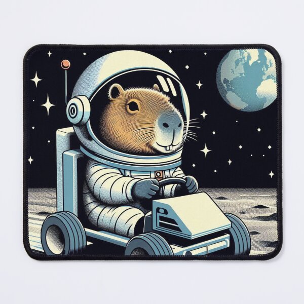 Item preview, Whimsical Capybara in Space – Cosmic Humor designed and sold by Dogandesighn.