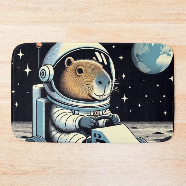 Item preview, Whimsical Capybara in Space – Cosmic Humor designed and sold by Dogandesighn.