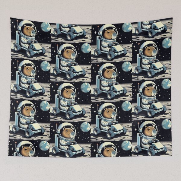 Item preview, Whimsical Capybara in Space – Cosmic Humor designed and sold by Dogandesighn.