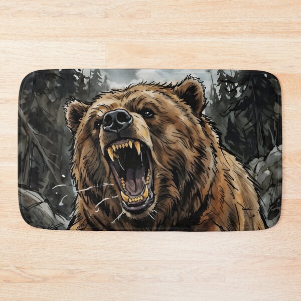 Item preview, American Grizzly Bear Charging - Dark Forest Brown Bear  designed and sold by RubisLeaf.