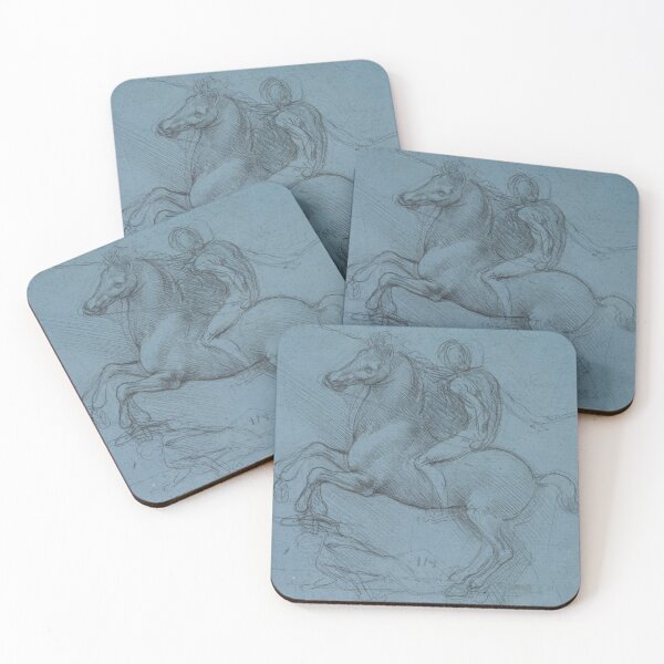 Item preview, Study for an Equestrian Monument by Leonardo da Vinci Renaissance Horse Sketch Print designed and sold by artofuniverse.
