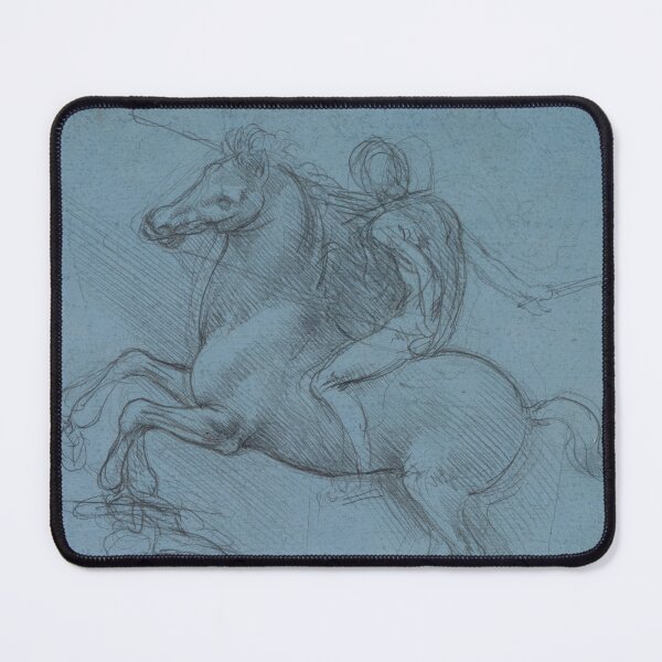 Item preview, Study for an Equestrian Monument by Leonardo da Vinci Renaissance Horse Sketch Print designed and sold by artofuniverse.