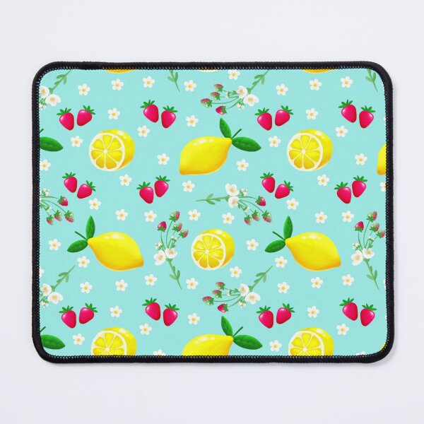 Item preview, Juicy Lemons and Strawberries, Floral pattern designed and sold by Lone Jensen.