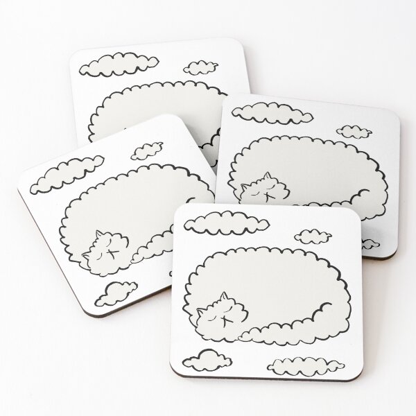 Item preview, Cloud Cat – Minimal Dreamlike Cat Illustration designed and sold by Lunar Fern.