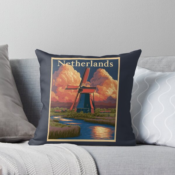 Item preview, A Vintage Travel Illustration of Netherlands designed and sold by GoodOldVintage.