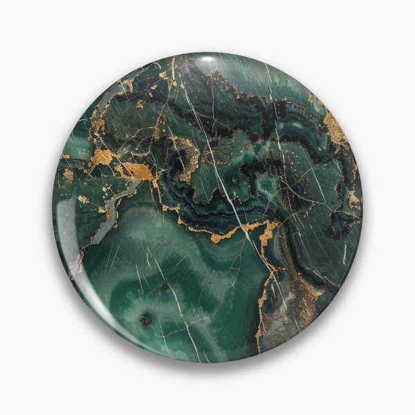 Item preview, Abstract emerald green gold marble design, luxurious mineral structure designed and sold by CosmicGlyph.