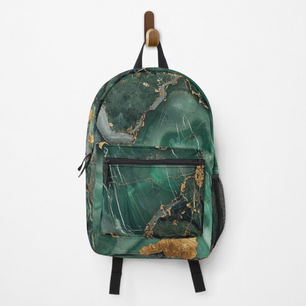 Item preview, Abstract emerald green gold marble design, luxurious mineral structure designed and sold by CosmicGlyph.
