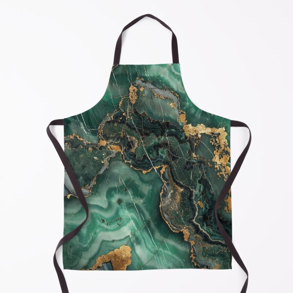 Item preview, Abstract emerald green gold marble design, luxurious mineral structure designed and sold by CosmicGlyph.