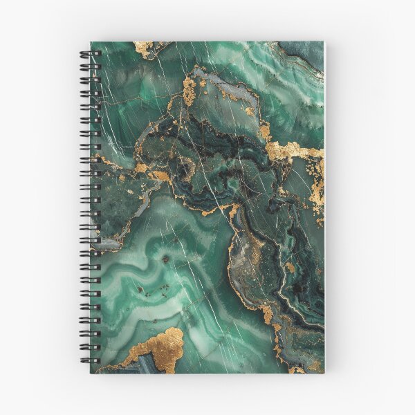 Item preview, Abstract emerald green gold marble design, luxurious mineral structure designed and sold by CosmicGlyph.