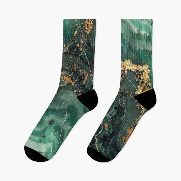 Item preview, Abstract emerald green gold marble design, luxurious mineral structure designed and sold by CosmicGlyph.