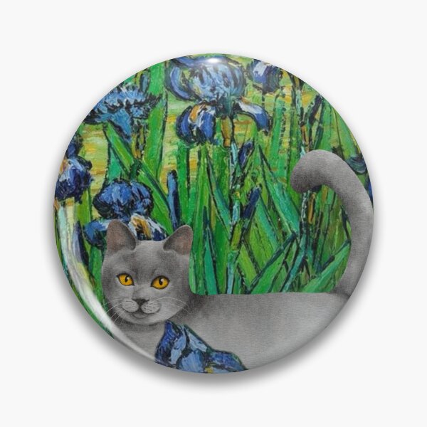 Item preview, Impressionist Cat Garden Irises Poster designed and sold by postur.