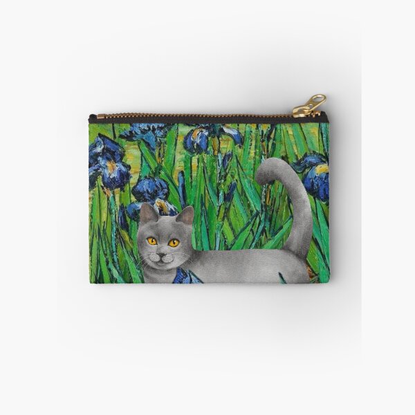 Item preview, Impressionist Cat Garden Irises Poster designed and sold by postur.