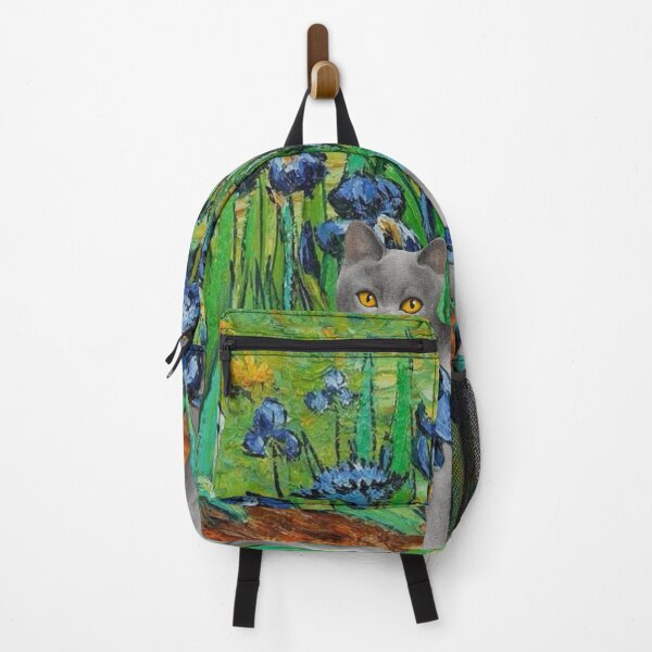 Item preview, Impressionist Cat Garden Irises Poster designed and sold by postur.