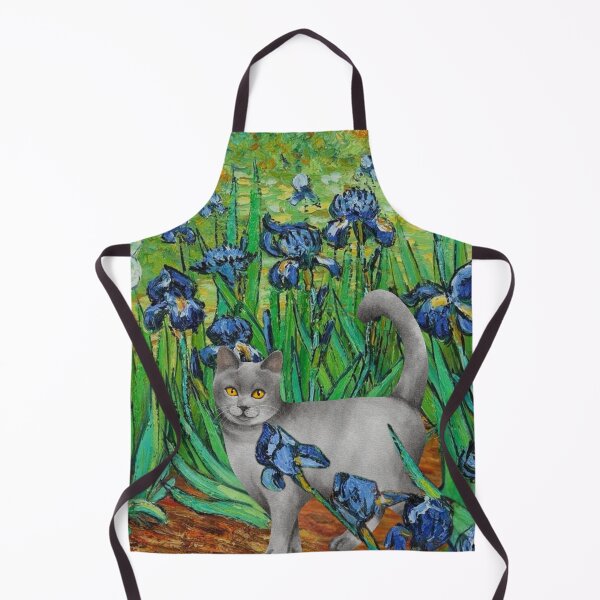 Item preview, Impressionist Cat Garden Irises Poster designed and sold by postur.