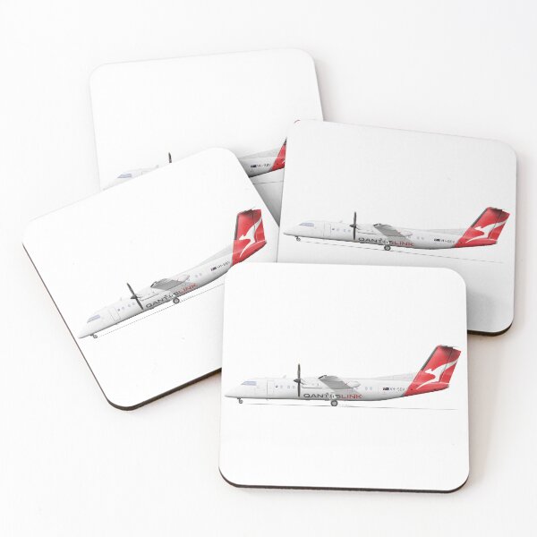 Item preview, DHC DASH 8 Q300 VH-SBV QANTASLINK 2023 designed and sold by Grubby Fingers Aircraft Illustration.