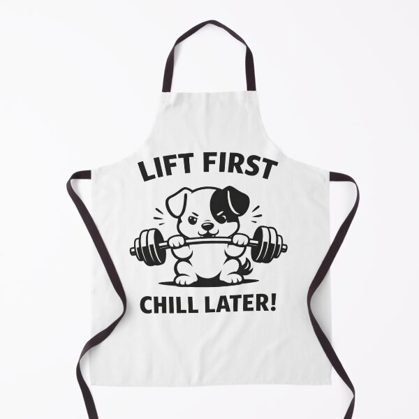 Item preview, Lift First Chill Later Funny Dog Gym Fitness designed and sold by Owcomm.