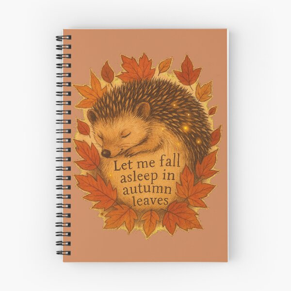 Item preview, Let Me Fall Asleep in Autumn Leaves: Hedgehog Design designed and sold by ChirpInc.