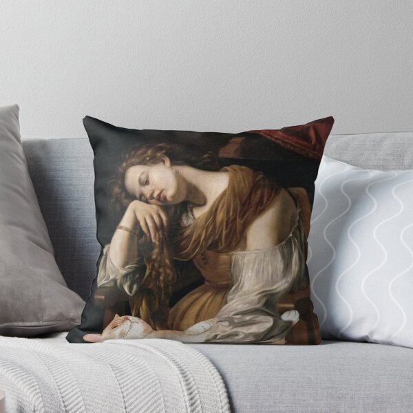 Item preview, Melancholic Cat Lap Classical Painting Poster designed and sold by postur.