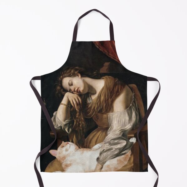Item preview, Melancholic Cat Lap Classical Painting Poster designed and sold by postur.
