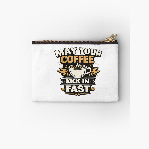 Item preview, Funny Coffee Lover Quote May Your Coffee Kick In Fast T-Shirt Design designed and sold by Artbysarmina.