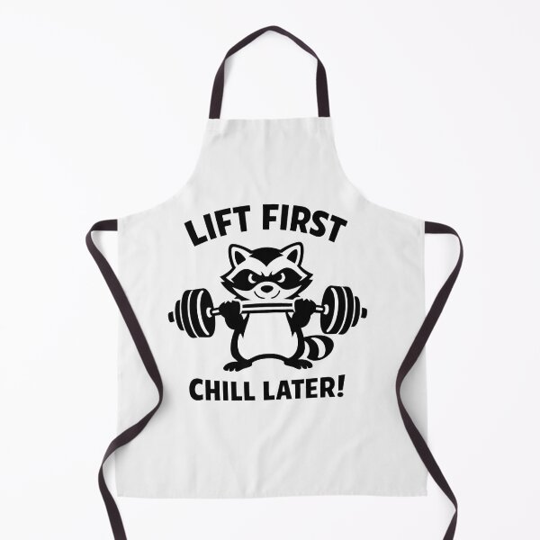 Item preview, Lift First Chill Later Funny Weightlifting Raccoon designed and sold by Owcomm.