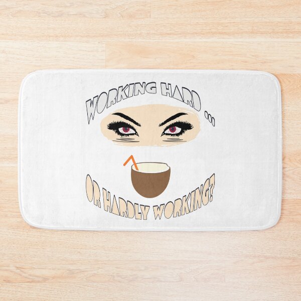 Item preview, Working Hard or Hardly Working – Funny Coconut Drink Humor Design designed and sold by TestudoDesign.