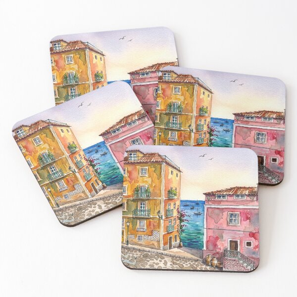 Item preview, Cozy Lisbon Street Scene designed and sold by posteriocrew.