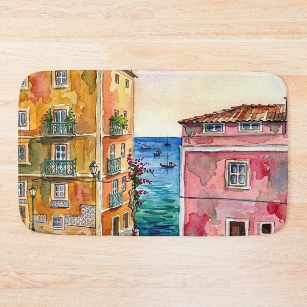 Item preview, Cozy Lisbon Street Scene designed and sold by posteriocrew.