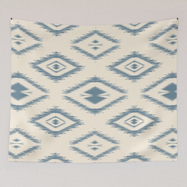 Item preview, Thai Flowers Blue Modern Tribal Seamless Pattern designed and sold by Mystic Threads Design.