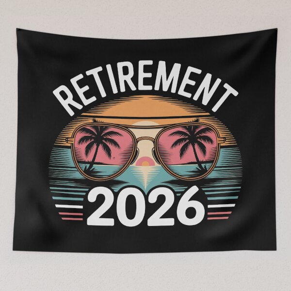 Item preview, Retirement 2026 Retro Beach designed and sold by Majnon8bp.