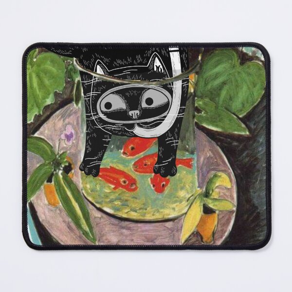 Item preview, Cat With Goldfish Surreal Art Poster designed and sold by postur.