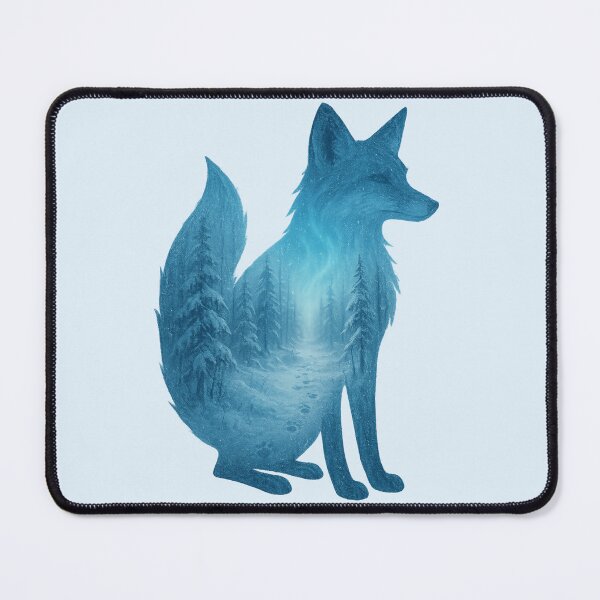 Item preview, Winter Path Silhouette Fox designed and sold by ChirpInc.