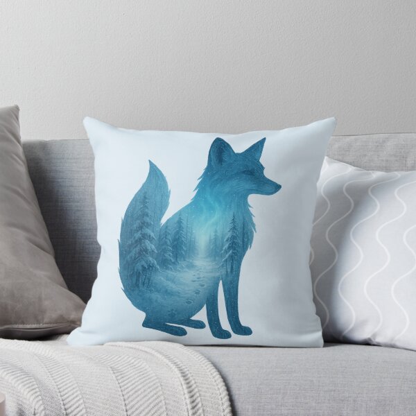Item preview, Winter Path Silhouette Fox designed and sold by ChirpInc.
