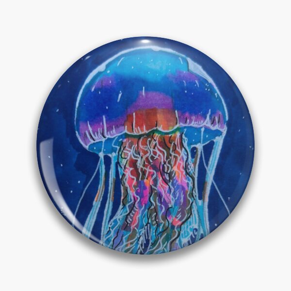 Item preview, Stylised Blue JellyFish  designed and sold by isabellaillustr.