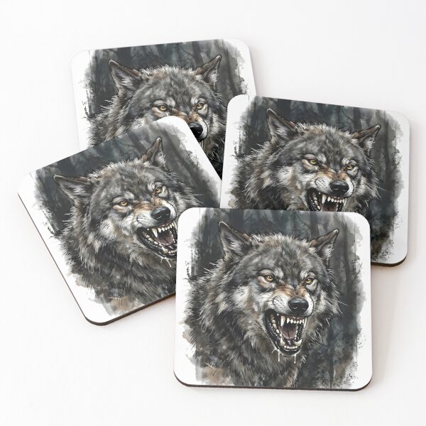 Item preview, Gray Wolf Snarling - Alpha Predator Wildlife designed and sold by RubisLeaf.