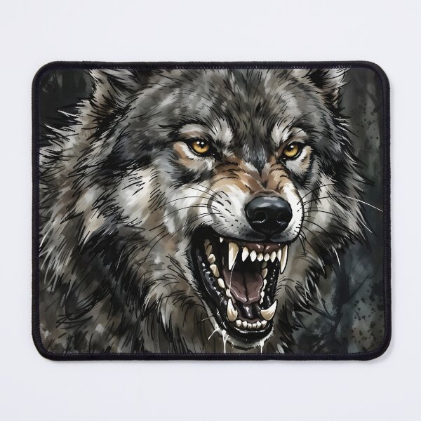 Item preview, Gray Wolf Snarling - Alpha Predator Wildlife designed and sold by RubisLeaf.