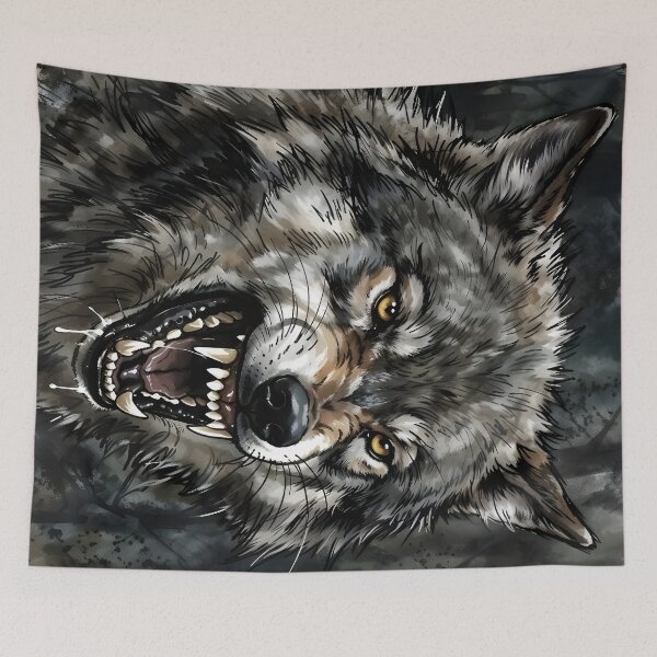 Item preview, Gray Wolf Snarling - Alpha Predator Wildlife designed and sold by RubisLeaf.