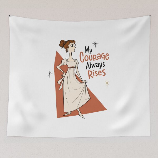 Item preview, My Courage Always Rises Pride and Prejudice Quote designed and sold by Fenay Designs.