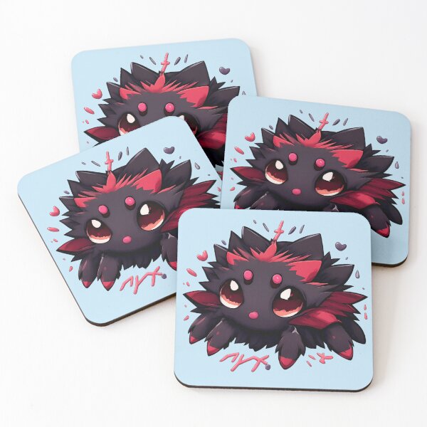Item preview, Dark Joltik Inspired Chibi Sticker – Cute Electric Spider with Red Accents designed and sold by Bhaskar Digital Art.