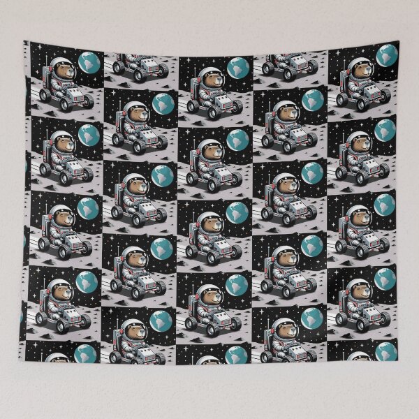 Item preview, Capybara Astronaut – Moon Rover Adventure designed and sold by Dogandesighn.